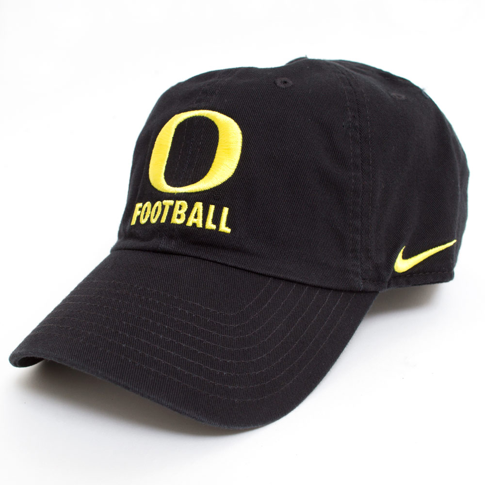 Classic Oregon O, Nike, Black, Curved Bill, Cotton, Accessories, Men, Football, Adjustable, Campus, Hat, 246317